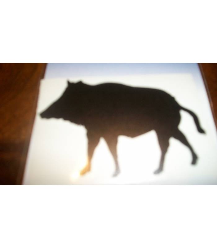 pegatina de jabali en negro de 6x9cm