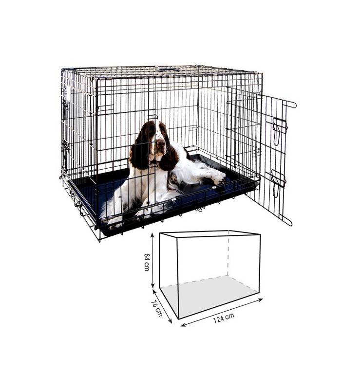 JAULA PLEGABLE TRANSPORTE DE PERROS 124 CM