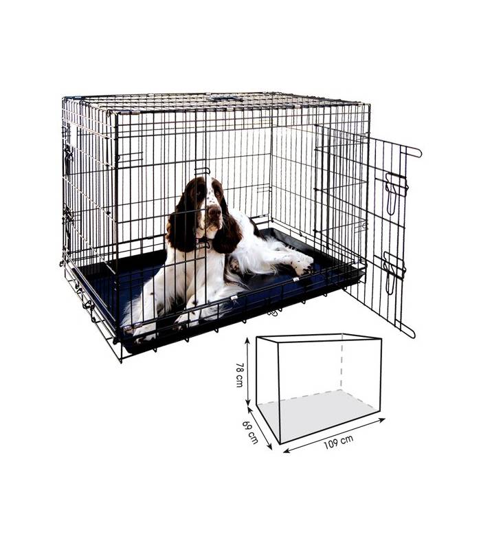 JAULA PLEGABLE PORTA PERROS 109CM