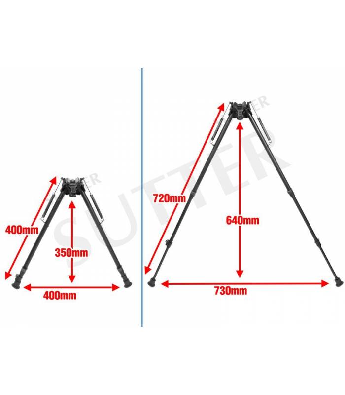 bipode tipo harris de 36 a 64 cm