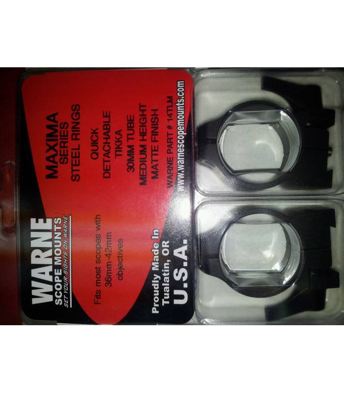montura warne desmontable para carril de 11mm y tubo de 25,4 altas