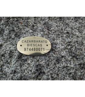 CHAPA PARA METOPA EN BRONCE Y PERSONALIZADA